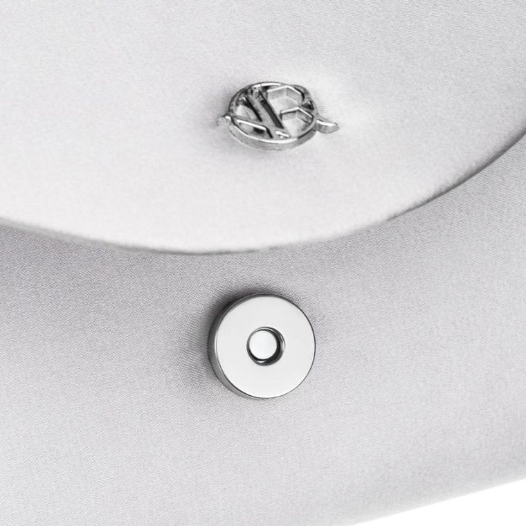 Torebka kopertówka, srebrna, Rovicky