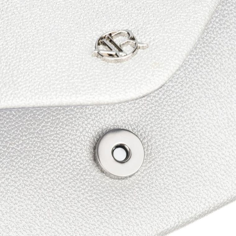 Torebka kopertówka, srebrna, skóra ekologiczna, Rovicky