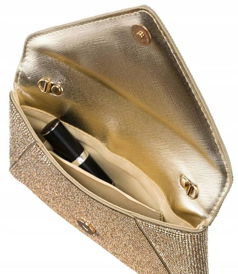 Torebka kopertówka, złota, Peterson