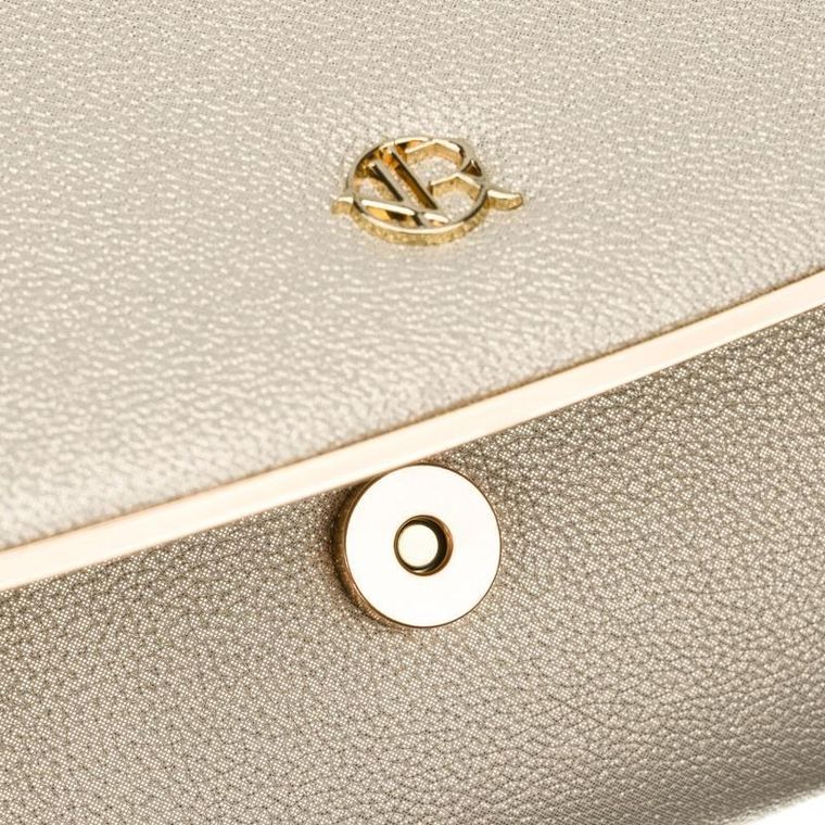 Torebka kopertówka, złota, skóra ekologiczna, Rovicky