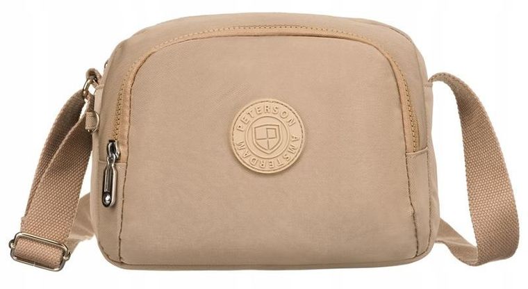 Torebka listonoszka, beżowa, Peterson