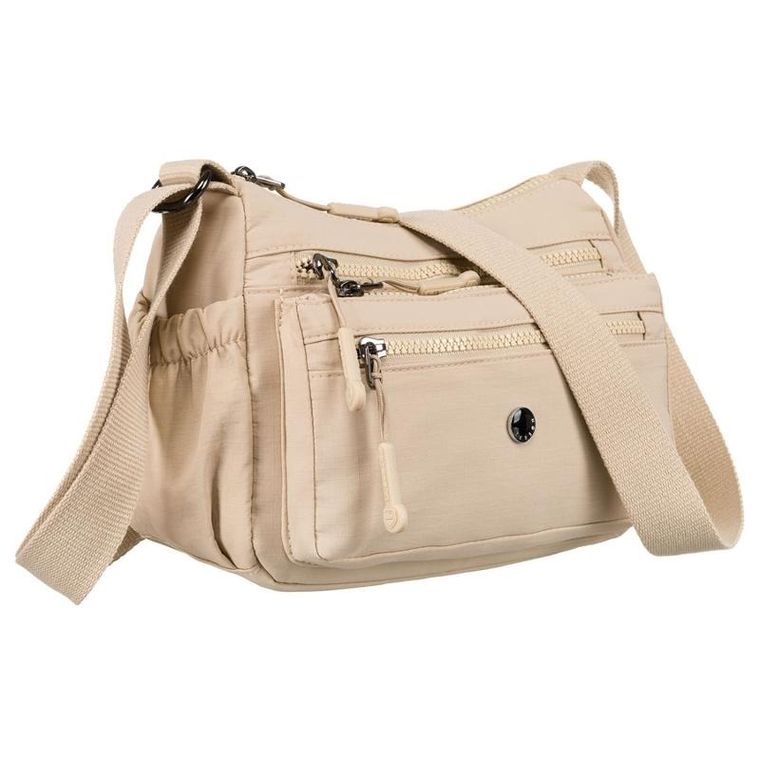 Torebka listonoszka, beżowa, Peterson