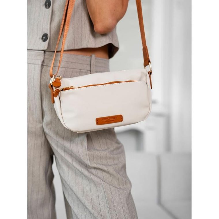 Torebka listonoszka, beżowa, Peterson