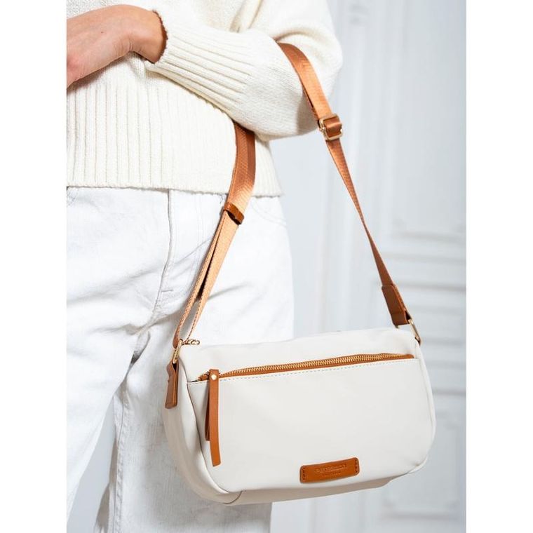 Torebka listonoszka, beżowa, Peterson