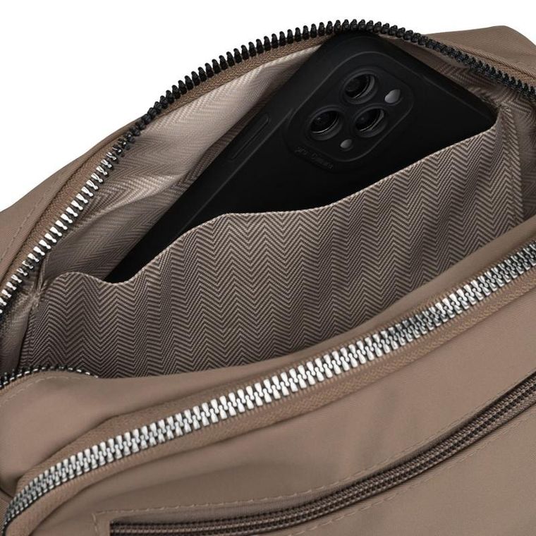 Torebka listonoszka, beżowa, Peterson