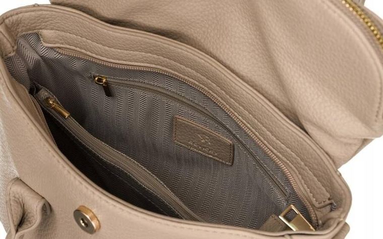 Torebka listonoszka, beżowa, skóra ekologiczna, Rovicky