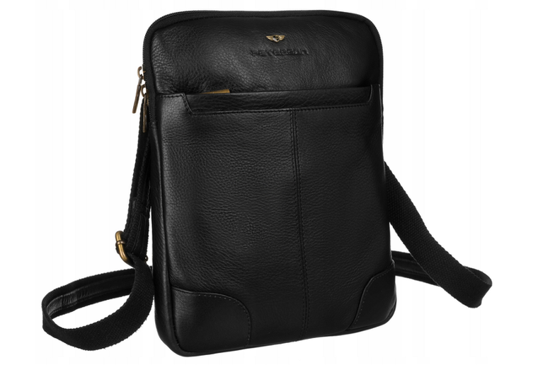 Torebka listonoszka, czarna, Peterson