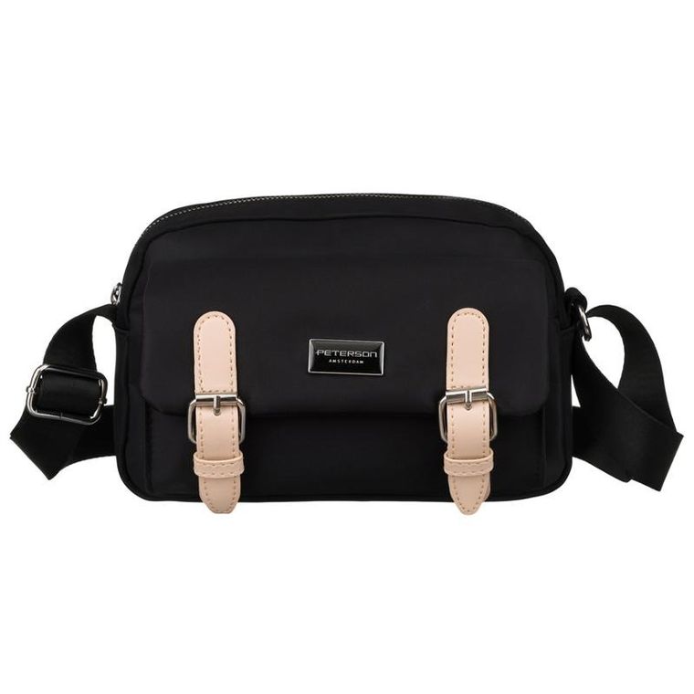 Torebka listonoszka, czarna, Peterson
