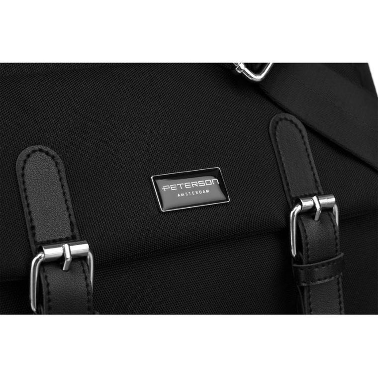 Torebka listonoszka, czarna, Peterson