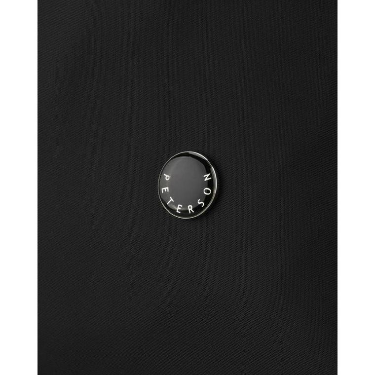 Torebka listonoszka, czarna, skóra ekologiczna, Peterson