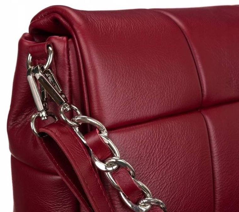 Torebka listonoszka, czerwona, skórzana, Rovicky