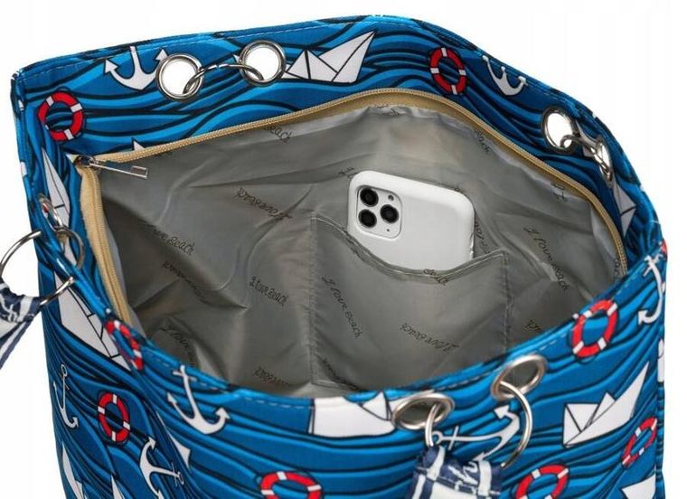 Torebka plażowa, niebieska