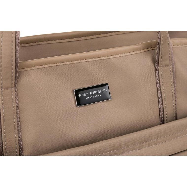 Torebka shopper, beżowa, Peterson