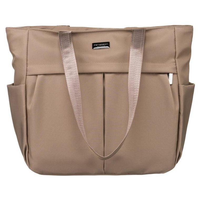 Torebka shopper, beżowa, Peterson
