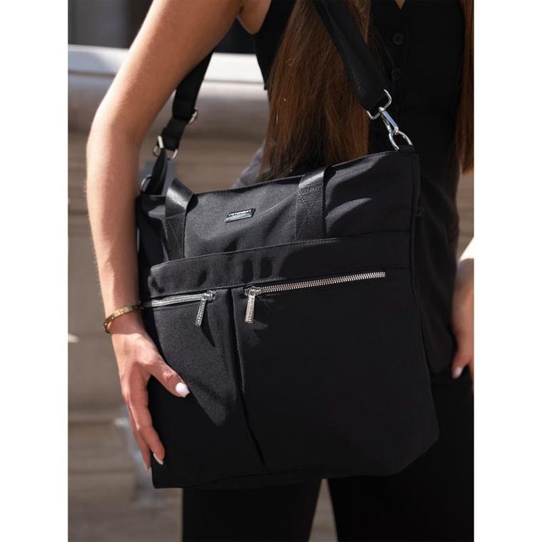 Torebka shopper, czarna, Peterson