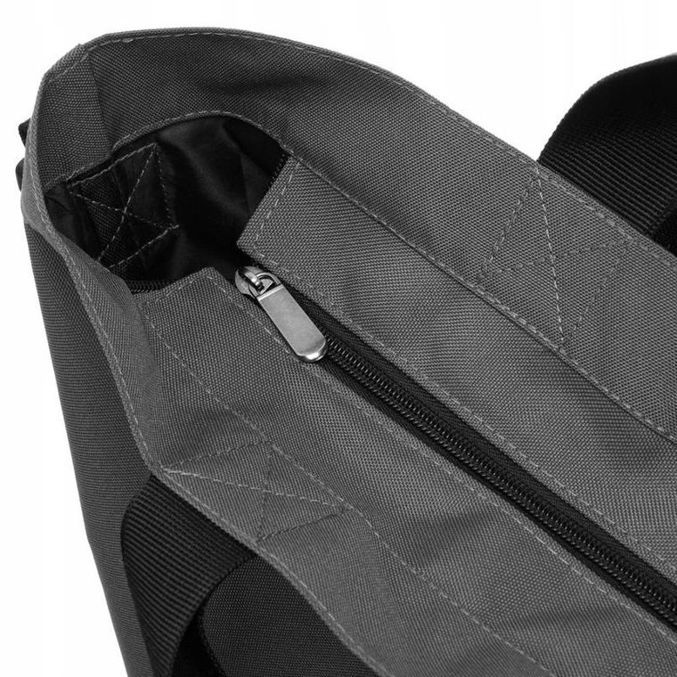 Torebka shopper, szara, materiałowa, Rovicky