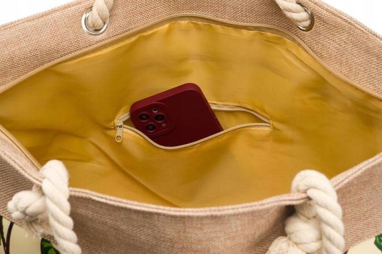 Torebka shopper, zielona, plażowa