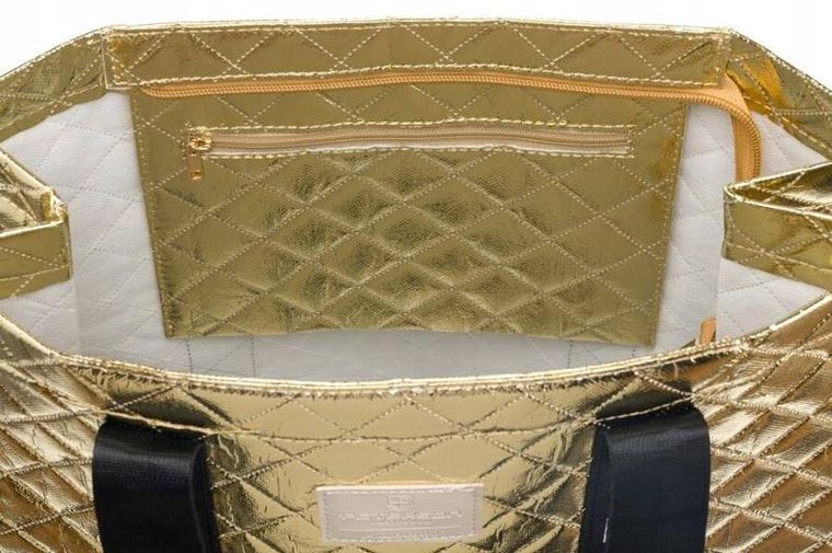 Torebka shopper, złota, Peterson