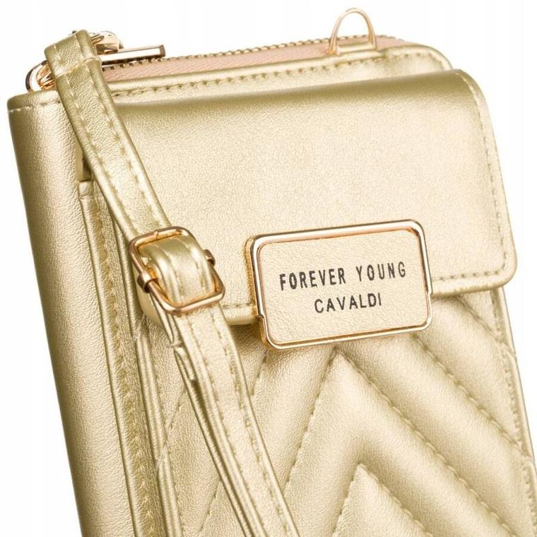 Torebka, złota, skóra ekologiczna, Cavaldi