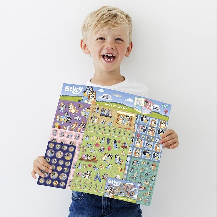 Totum, Bluey, duży zestaw naklejek, 300 elementów