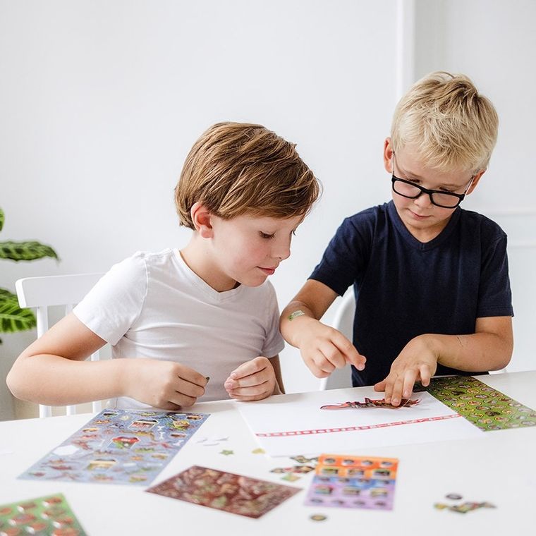 Totum, Dino, duży zestaw naklejek, 300 elementów