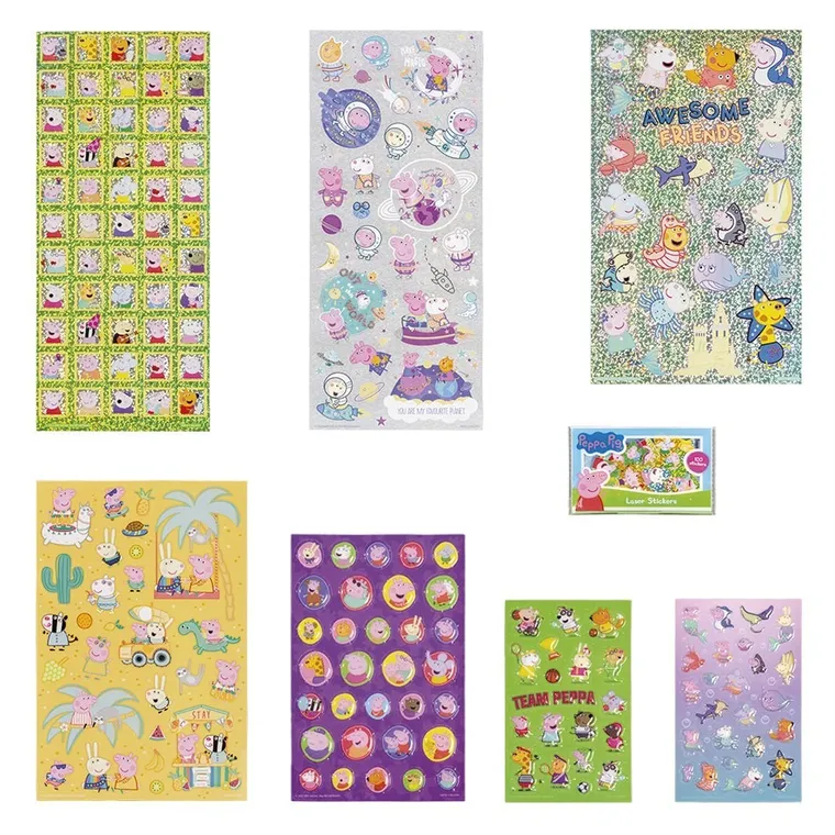 Totum, Świnka Peppa, duży zestaw naklejek, 300 elementów
