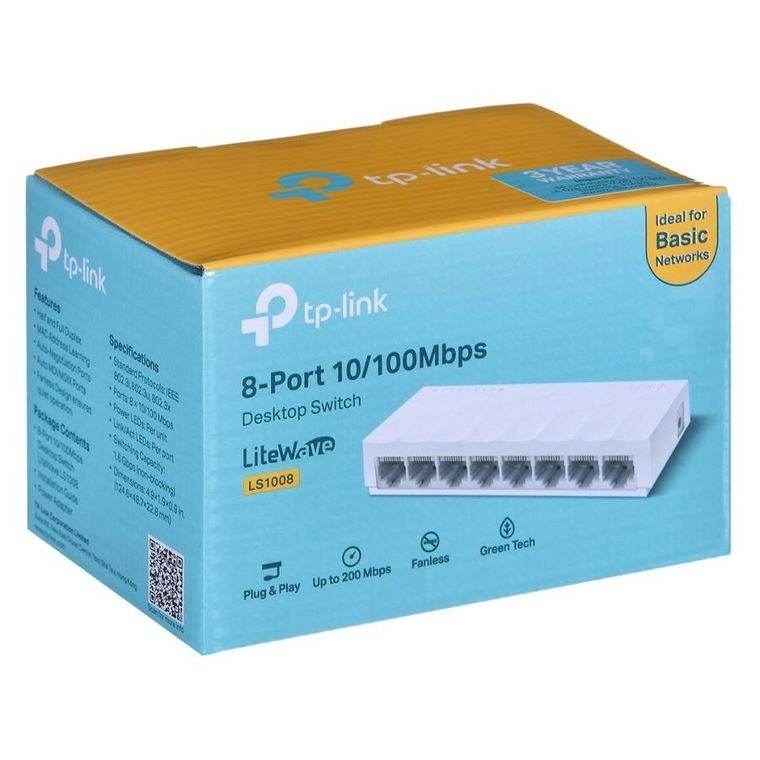 TP-Link, switch, TL-LS1008, 8 portów RJ45 10/100 Mb/s