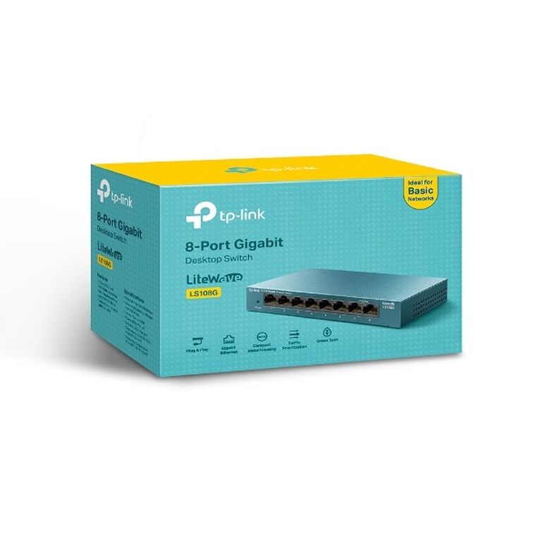 TP-Link, switch, TL-LS108G, 8x 10/100/1000Mbps