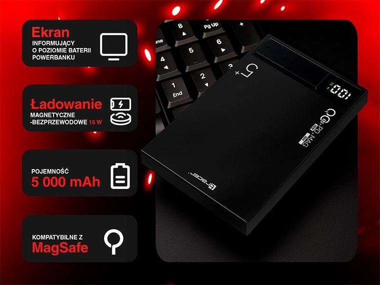 Tracer, powerbank, AIRMAG1, 5000MAH, PD20W+15W, MAG