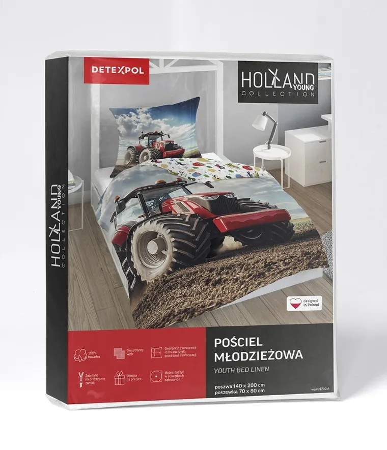 Traktor, 2-częściowy komplet pościeli, 140-200 cm