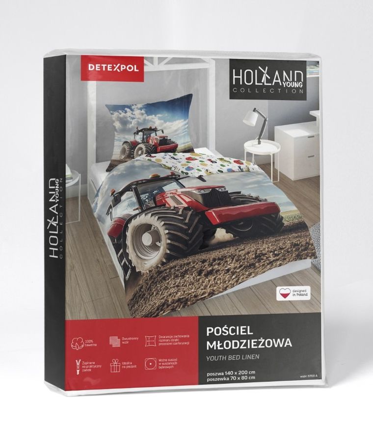 Traktor, 2-częściowy komplet pościeli, 160-200 cm