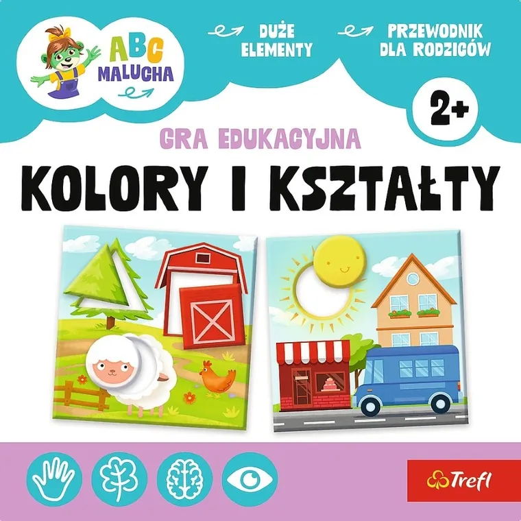 Trefl, ABC Malucha, Rodzina Treflików, Kolory i kształty, gra edukacyjna