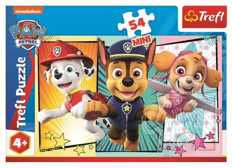 Trefl, Bądź jak Psi Patrol, puzzle mini, 54 elementy, 1 szt.