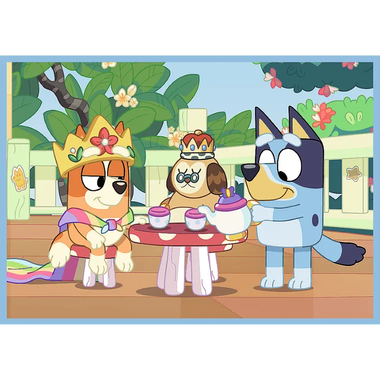 Trefl, Bluey i jej świat, puzzle 4w1