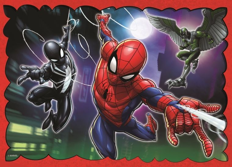 Trefl, Bohaterski Spider-Man, puzzle 4w1