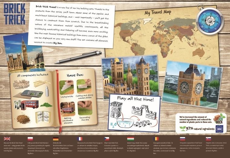 Trefl, Buduj z cegły, Big Ben, zestaw kreatywny, 290 elementów