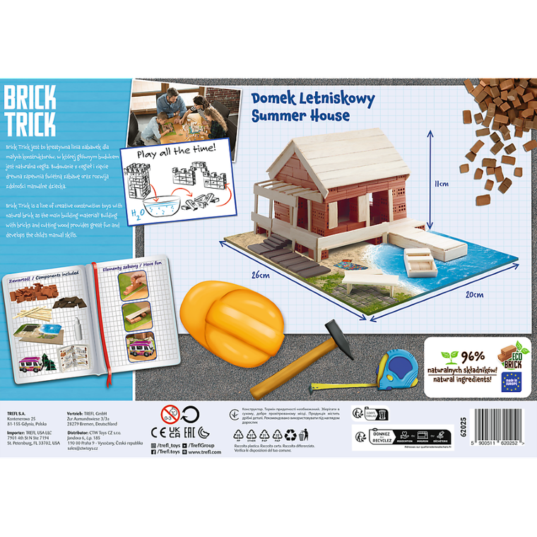 Trefl, Buduj z cegły, Domek Letniskowy, zestaw kreatywny, 120 elementów