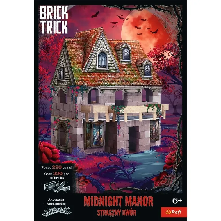Trefl, Buduj z cegły, Halloween, Straszny Dwór, klocki konstrukcyjne, 220 elementów