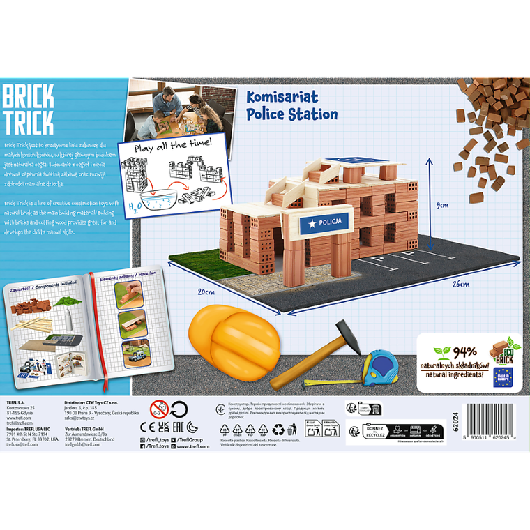Trefl, Buduj z cegły, Komisariat Policji, zestaw kreatywny, 100 elementów