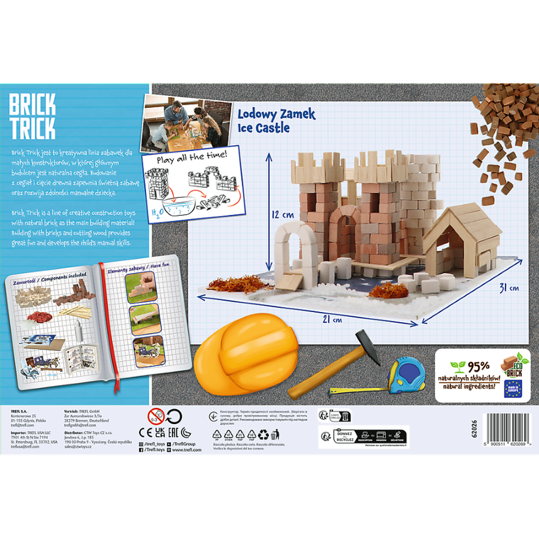 Trefl, Buduj z cegły, Lodowy Zamek, zestaw kreatywny, 300 elementów