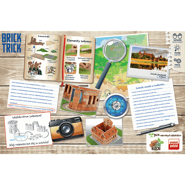 Trefl, Buduj z cegły, Podróże, Malbork, zestaw kreatywny