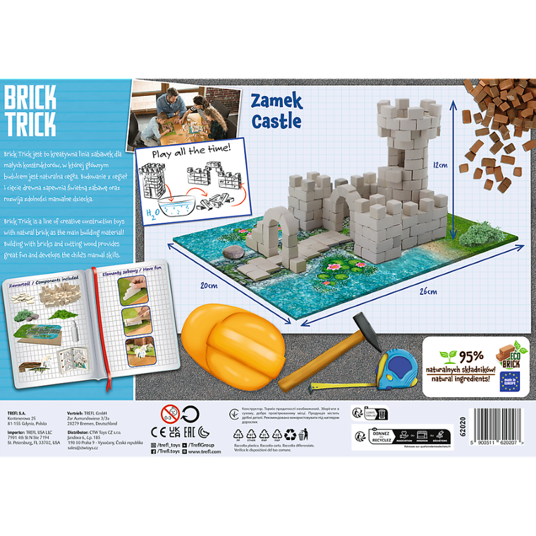 Trefl, Buduj z cegły, Zamek, zestaw kreatywny, 210 elementów