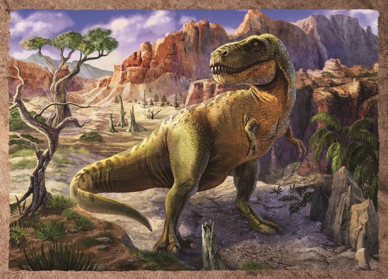 Trefl, Ciekawe Dinozaury, puzzle 4w1