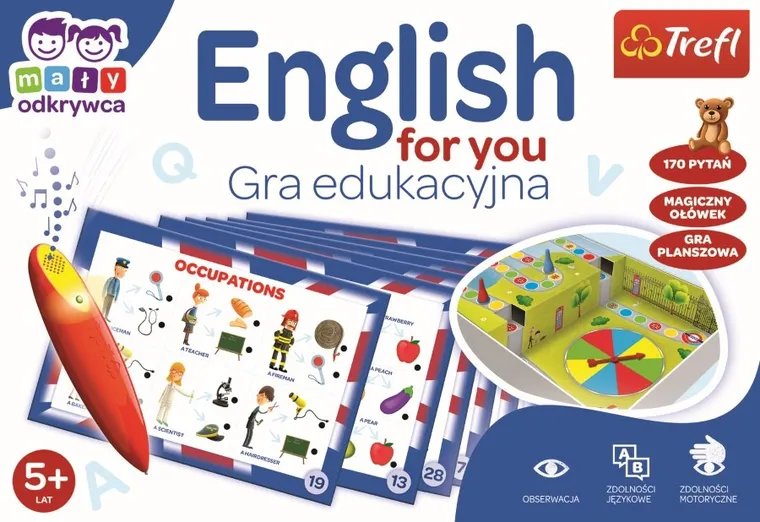 Trefl, English for you, Magiczny ołówek, gra edukacyjna
