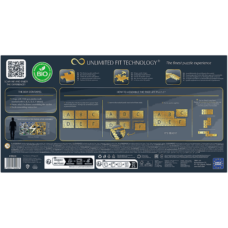 Trefl, Harry Potter, The Houses of Hogwarts, puzzle, 9000 elementów