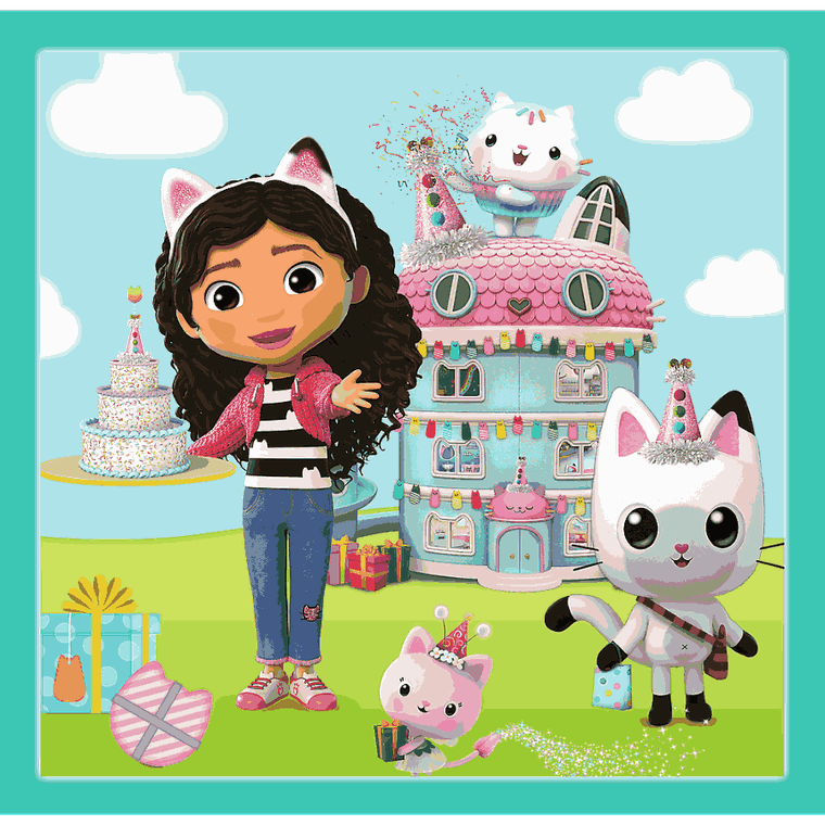 Trefl, Koci Domek Gabi, Aktywności Gabby, puzzle 3w1