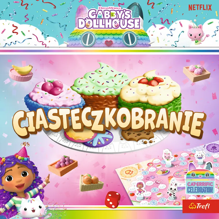 Trefl, Koci Domek Gabi, Ciasteczkobranie, gra familijna