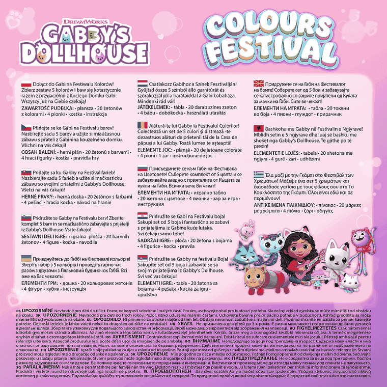 Trefl, Koci Domek Gabi, Festiwal Kolorów, gra familijna