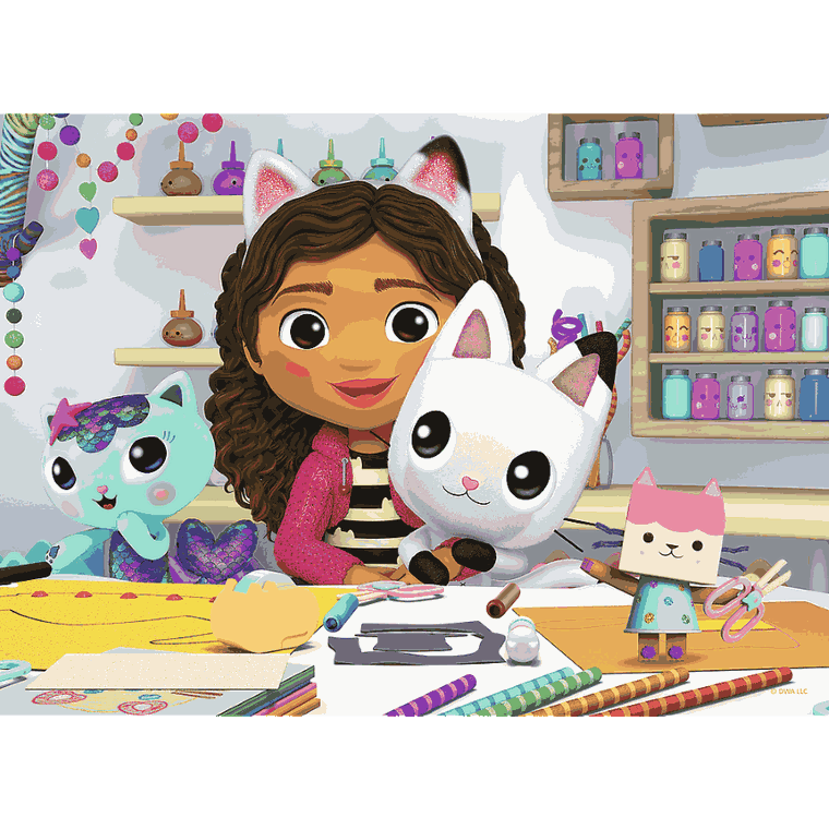 Trefl, Koci Domek Gabi, Kolorowy dzień, puzzle, 20 elementów