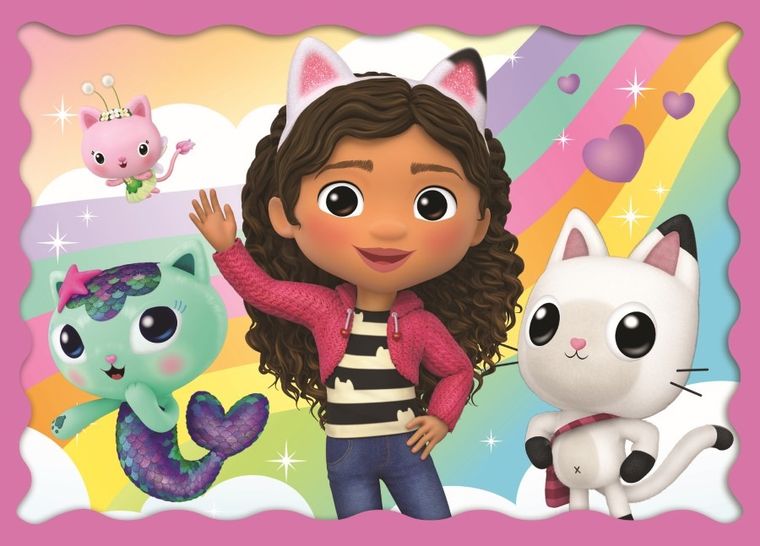 Trefl, Koci Domek Gabi, puzzle, 4w1, 207 elementów